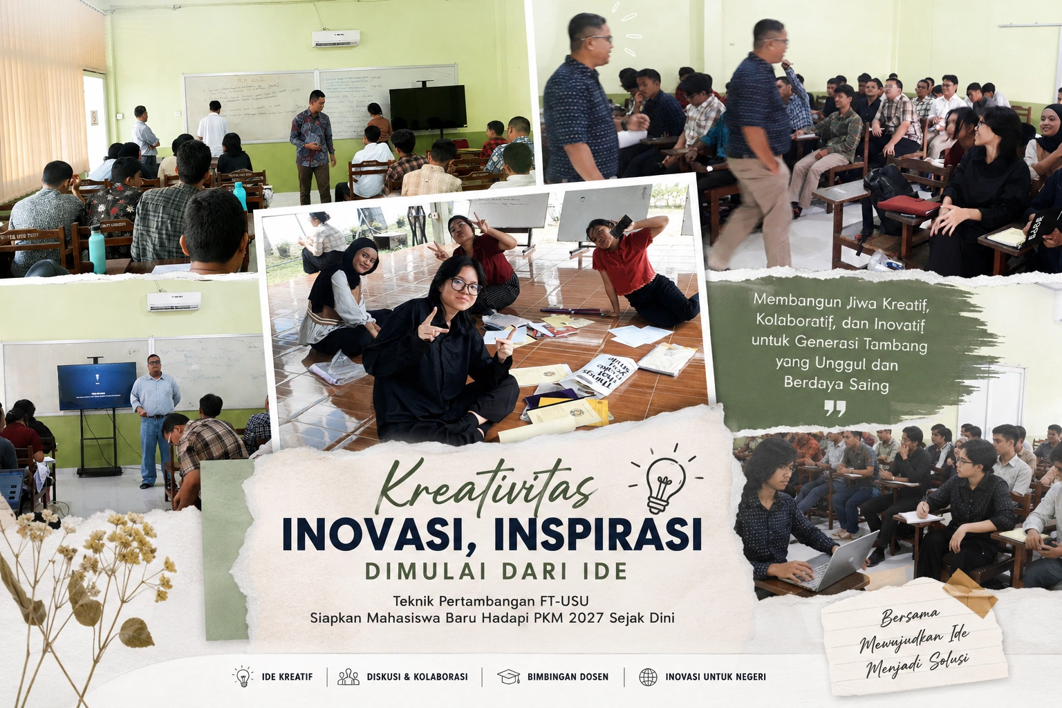 Dorong Kreativitas Mahasiswa, Teknik Pertambangan FT-USU Mulai Dini Persiapan PKM 2027